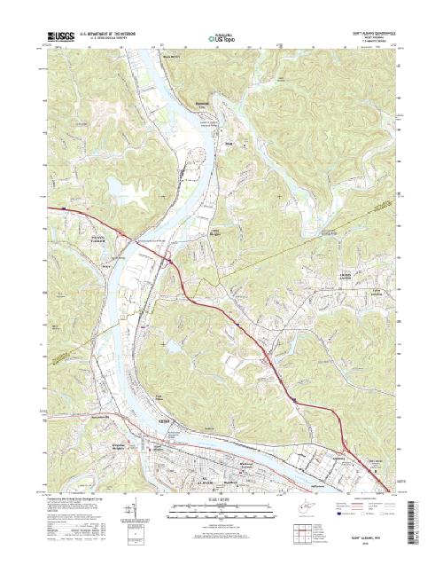 MyTopo Saint Albans, West Virginia USGS Quad Topo Map