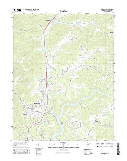 MyTopo Summersville, West Virginia USGS Quad Topo Map