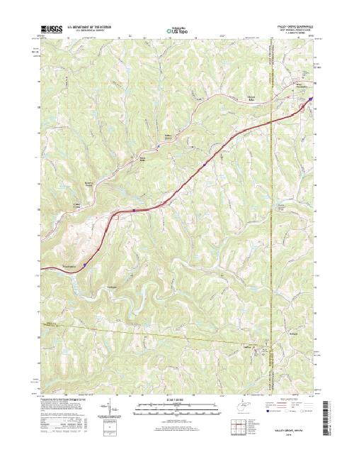 MyTopo Valley Grove, West Virginia USGS Quad Topo Map