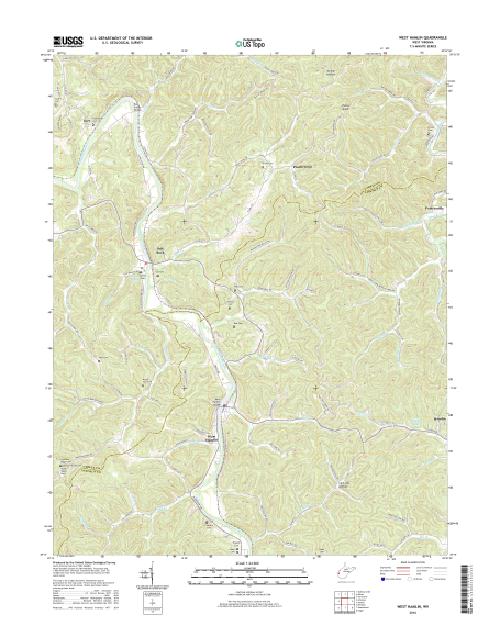 MyTopo West Hamlin, West Virginia USGS Quad Topo Map
