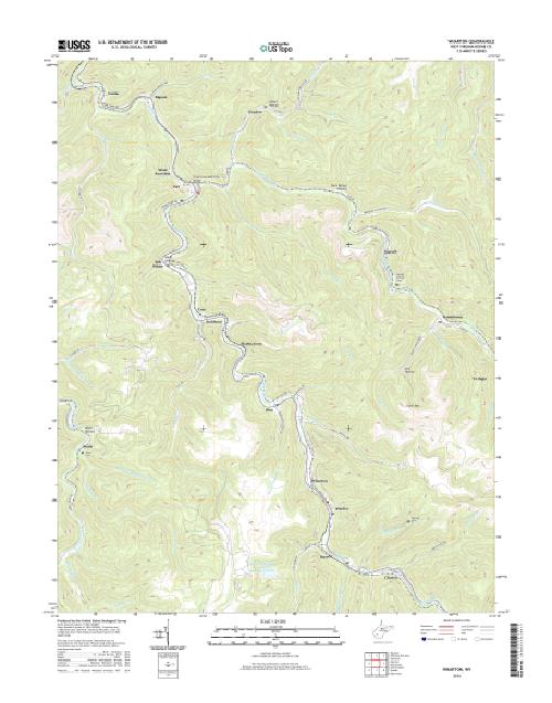 MyTopo Wharton, West Virginia USGS Quad Topo Map