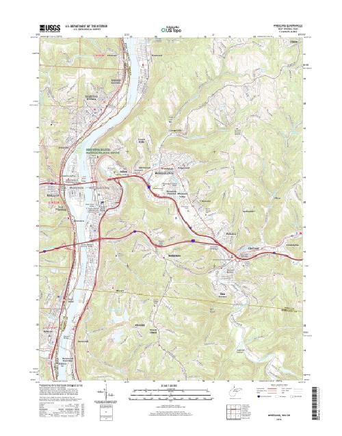 MyTopo Wheeling, West Virginia USGS Quad Topo Map