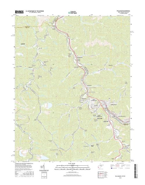 MyTopo Williamson, West Virginia USGS Quad Topo Map