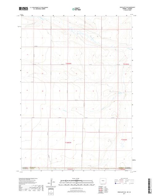 MyTopo Pine Bluffs SW, Wyoming USGS Quad Topo Map