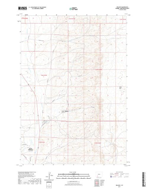 MyTopo Reliance, Wyoming USGS Quad Topo Map