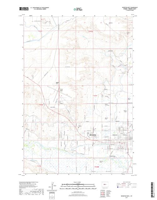 MyTopo Riverton West, Wyoming USGS Quad Topo Map