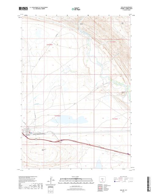 MyTopo Sinclair, Wyoming USGS Quad Topo Map