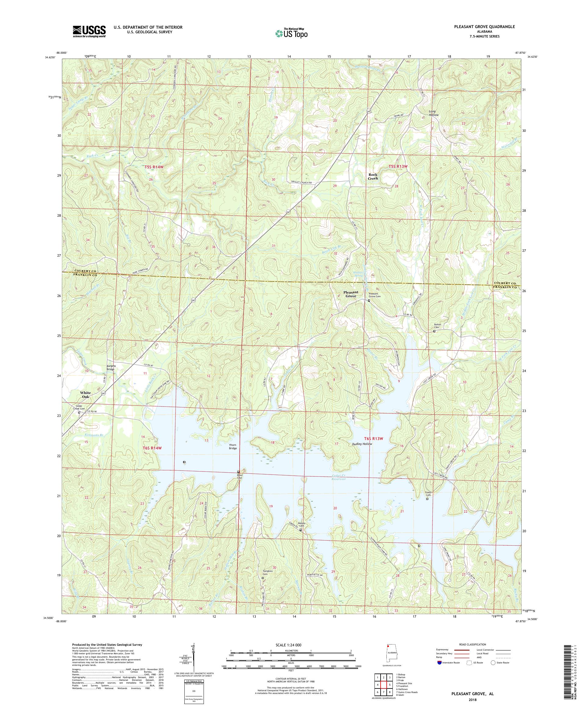 MyTopo Pleasant Grove, Alabama USGS Quad Topo Map