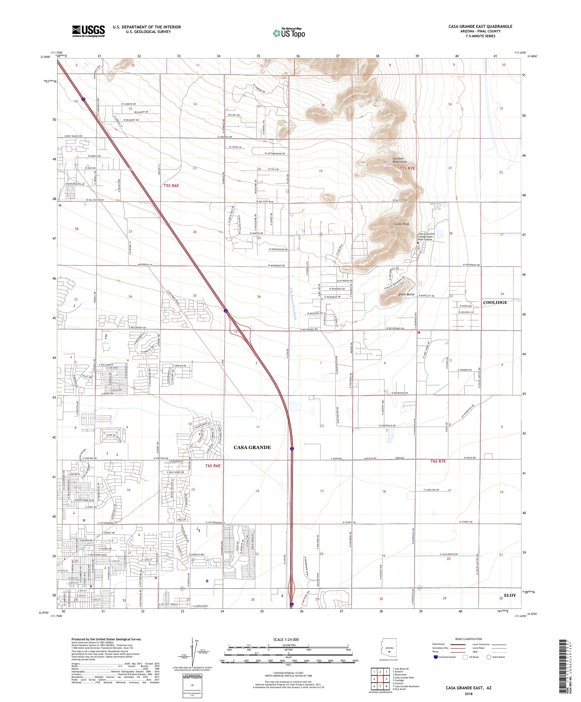 Casa Grande Zip Code Map Map
