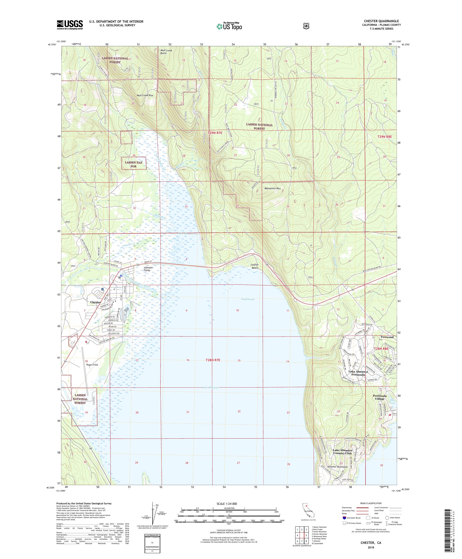 MyTopo Chester, California USGS Quad Topo Map
