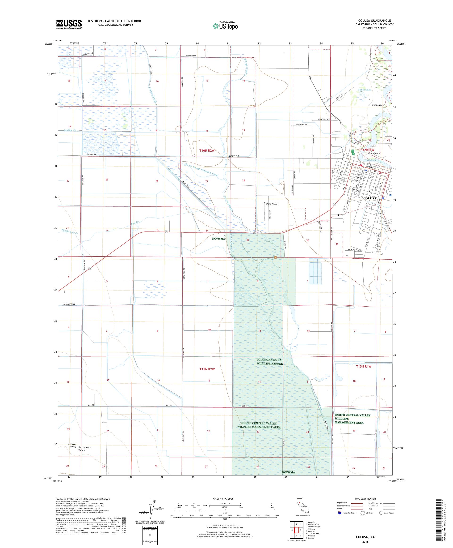 MyTopo Colusa, California USGS Quad Topo Map