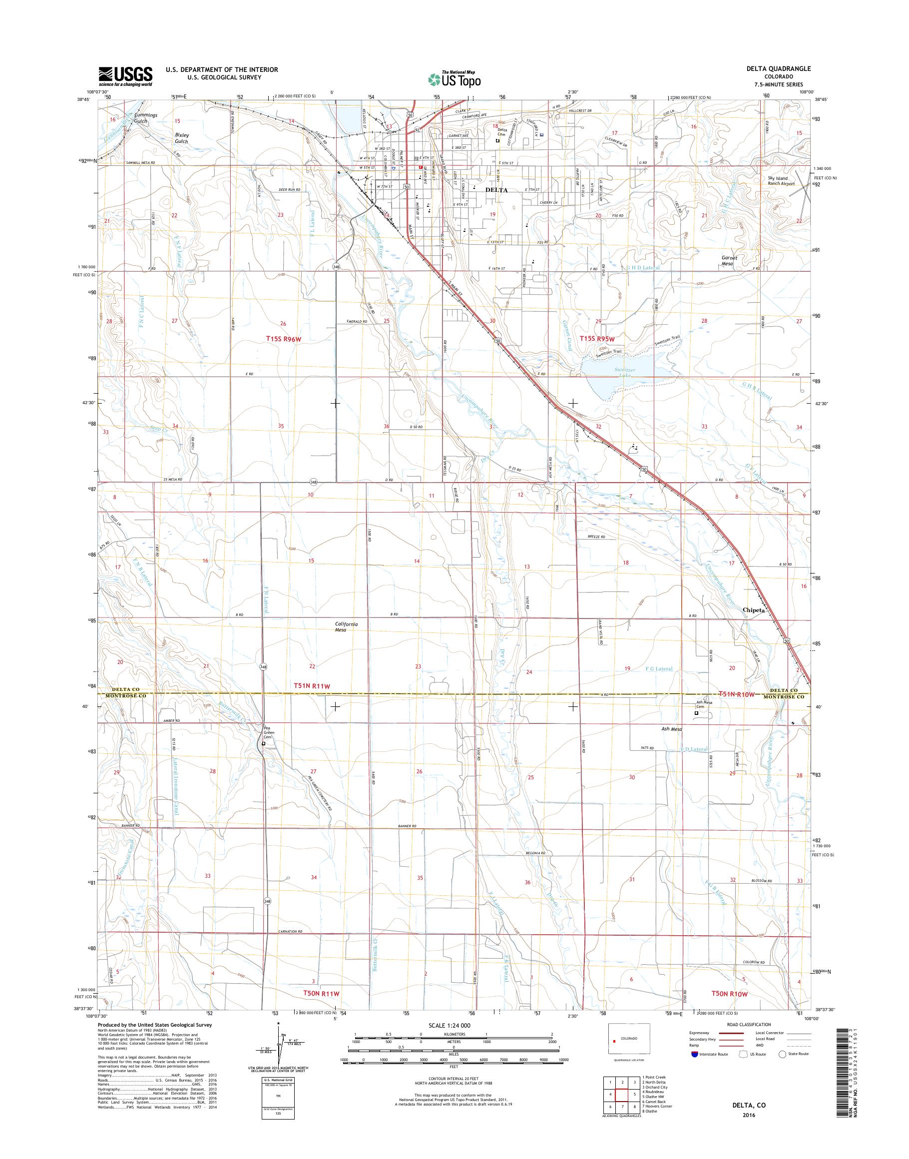 MyTopo Delta, Colorado USGS Quad Topo Map