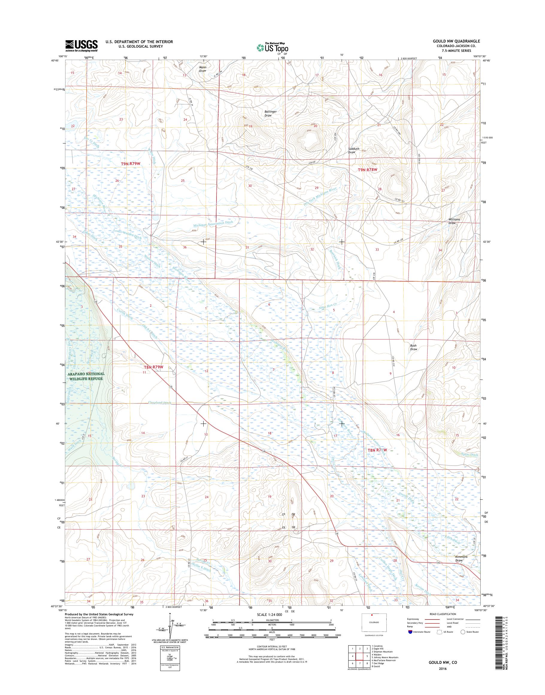 MyTopo Gould NW, Colorado USGS Quad Topo Map