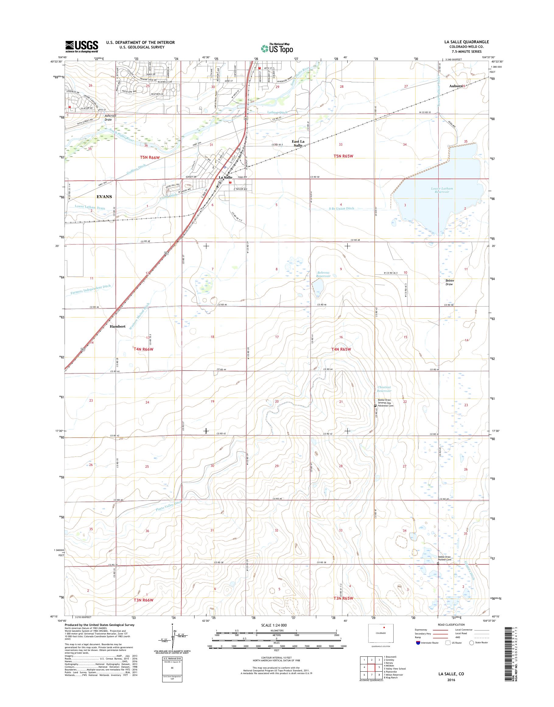 MyTopo La Salle, Colorado USGS Quad Topo Map