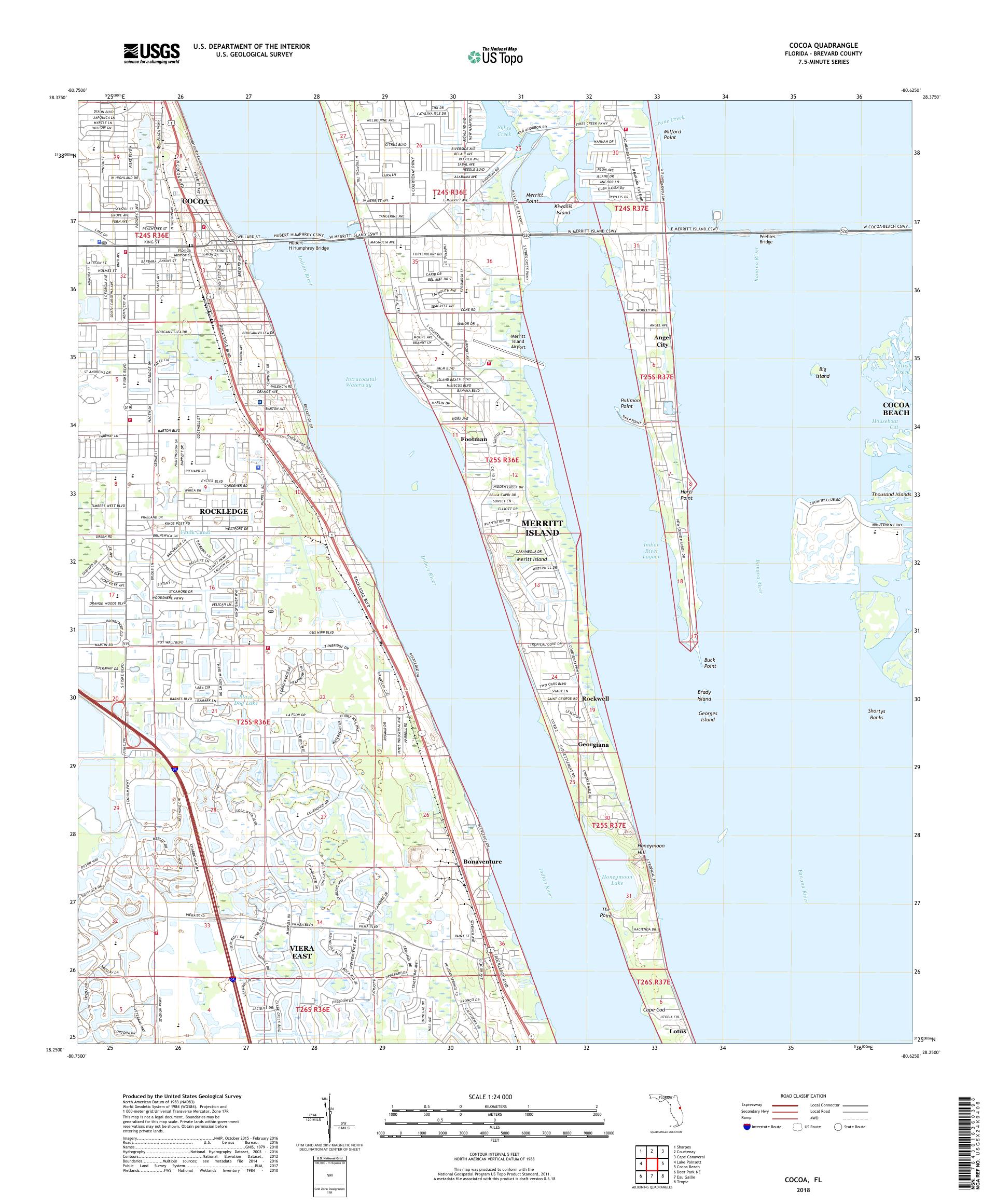 Topographic Map Of Florida
