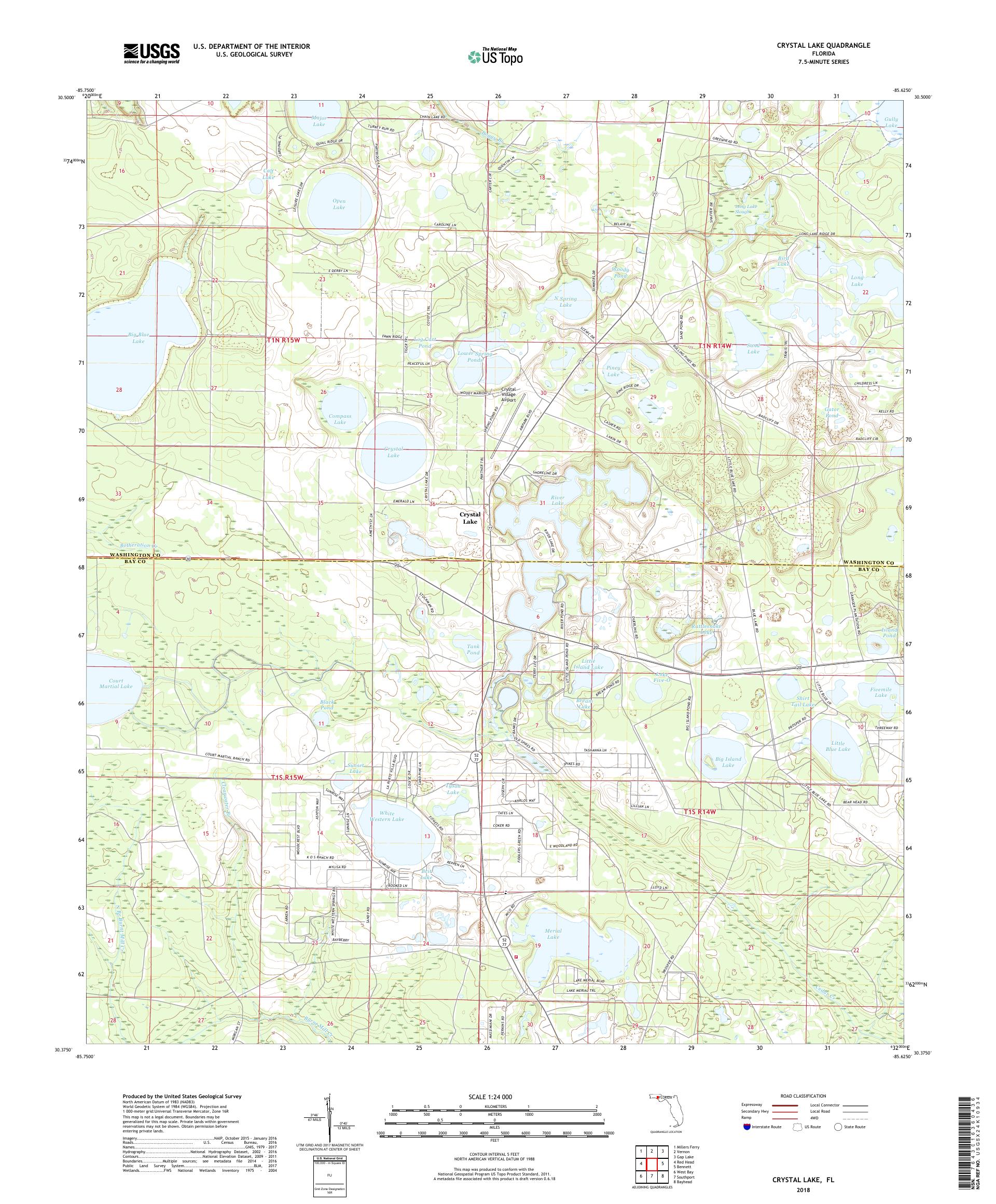 MyTopo Crystal Lake Florida USGS - FL Crystal Lake 20180515 TM Geo