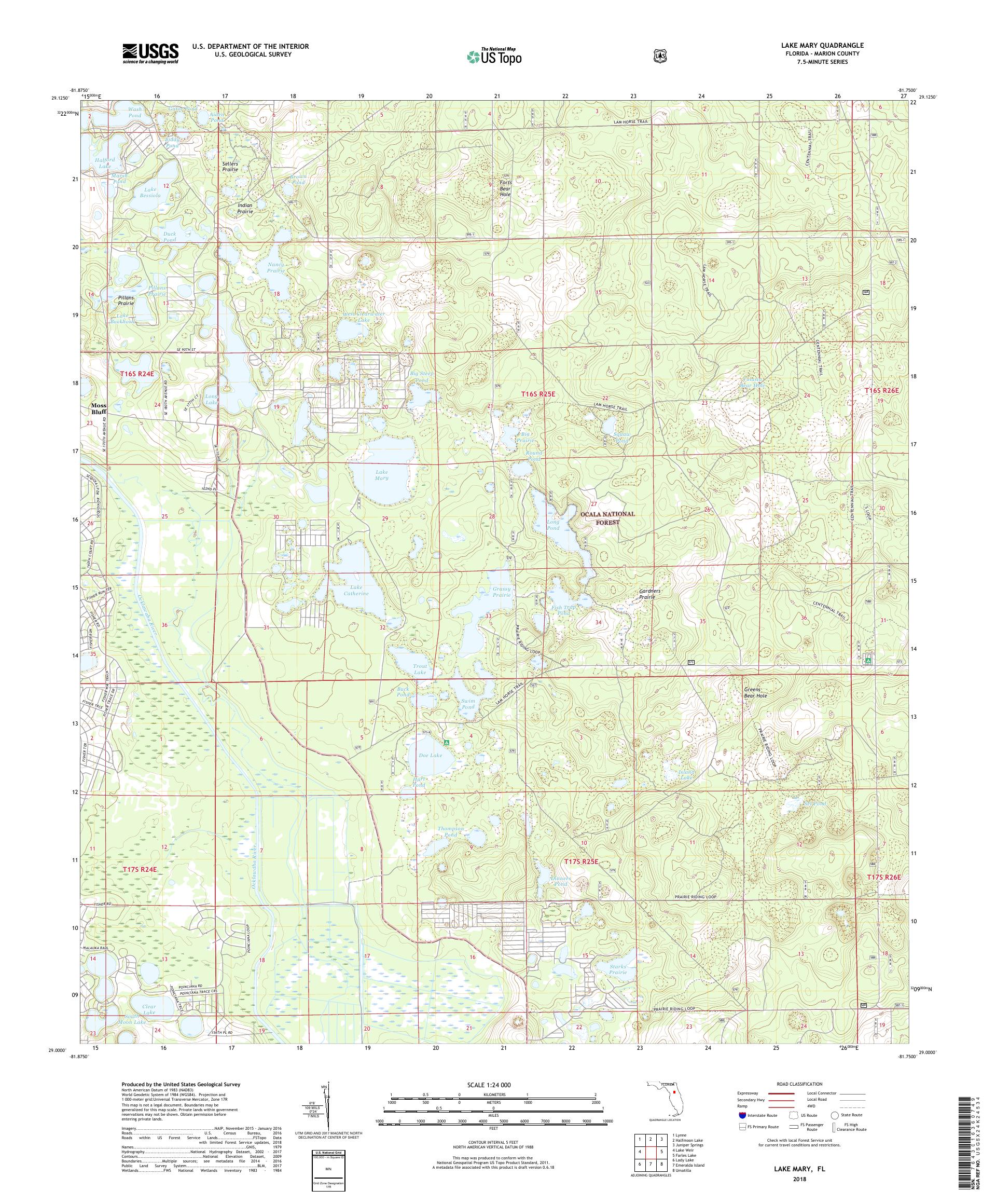 MyTopo Lake Mary Florida USGS - FL Lake Mary 20180511 TM Geo