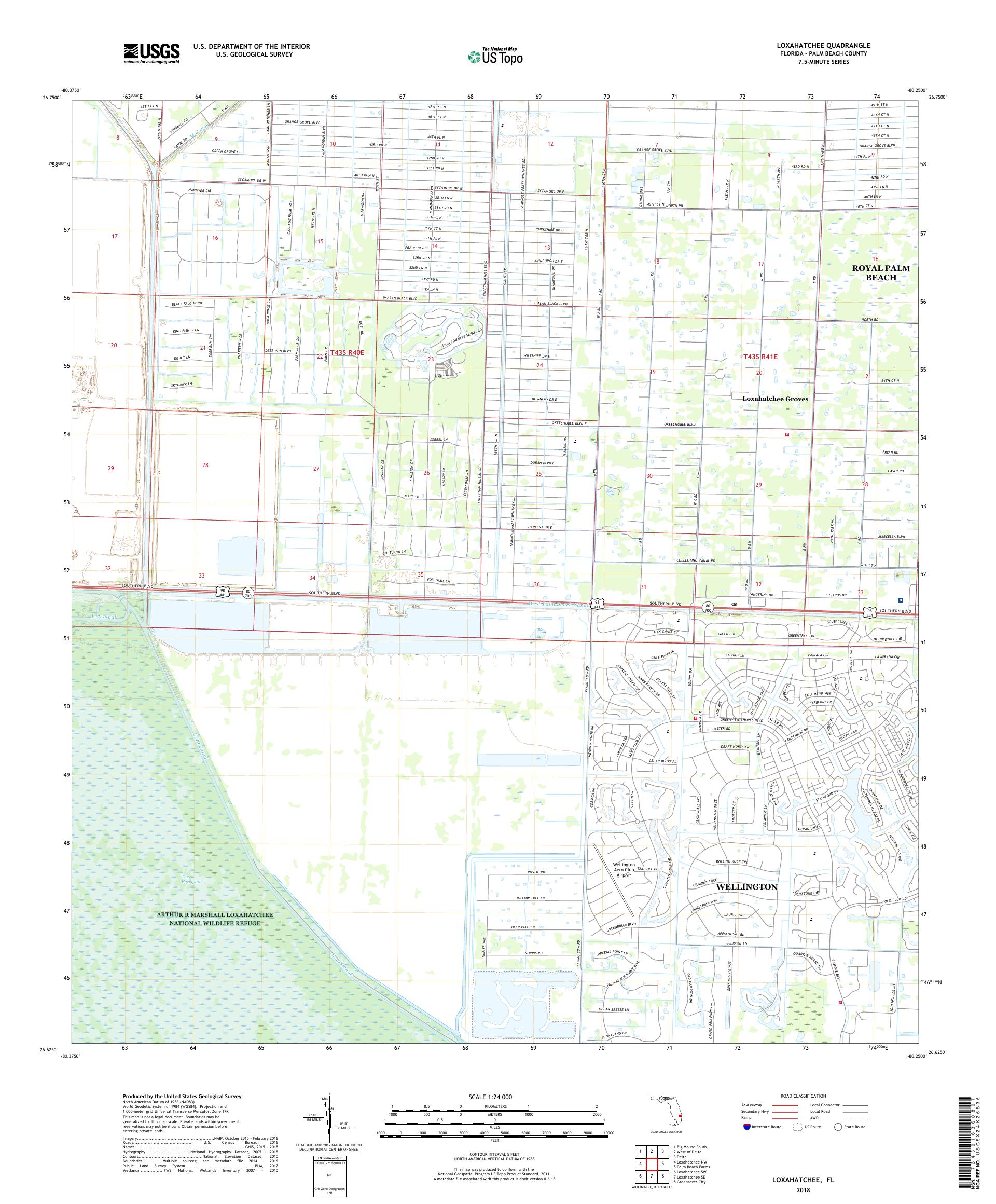 MyTopo Loxahatchee Florida USGS - FL Loxahatchee 20180430 TM Geo