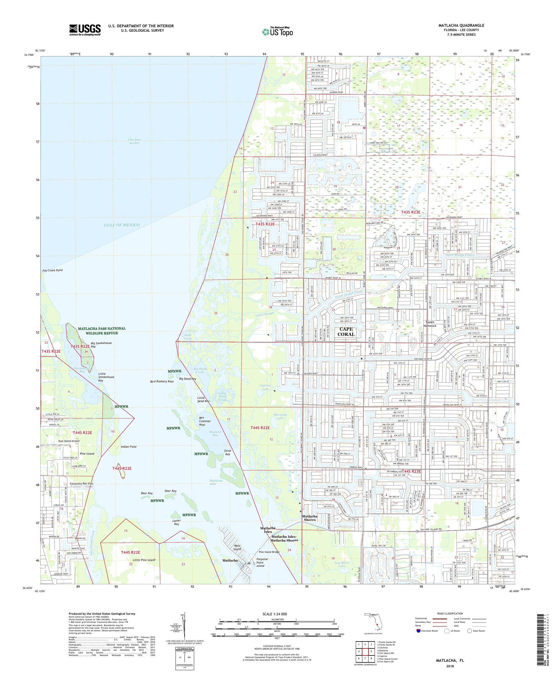 MyTopo Matlacha, Florida USGS Quad Topo Map