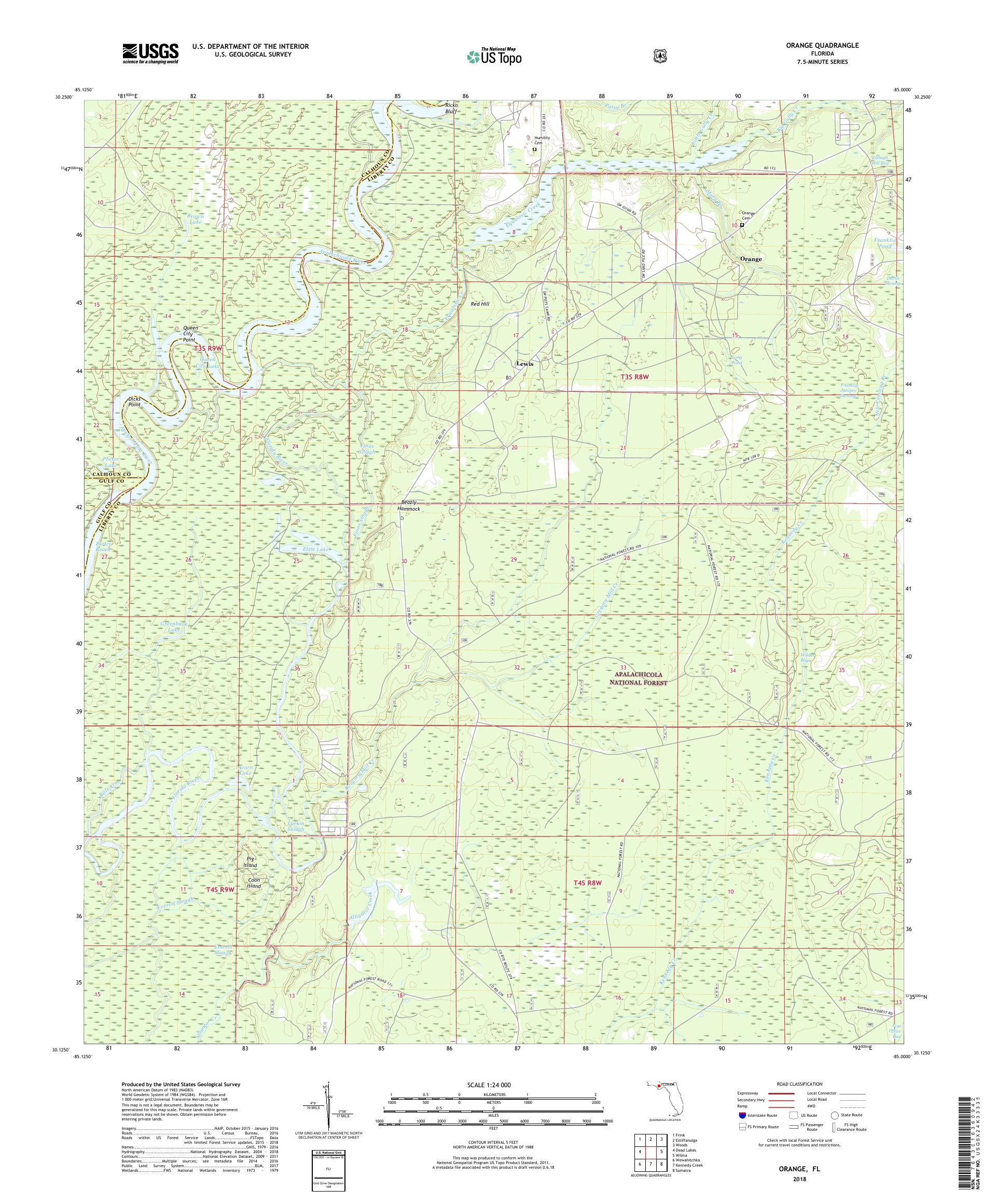 MyTopo Orange, Florida USGS Quad Topo Map