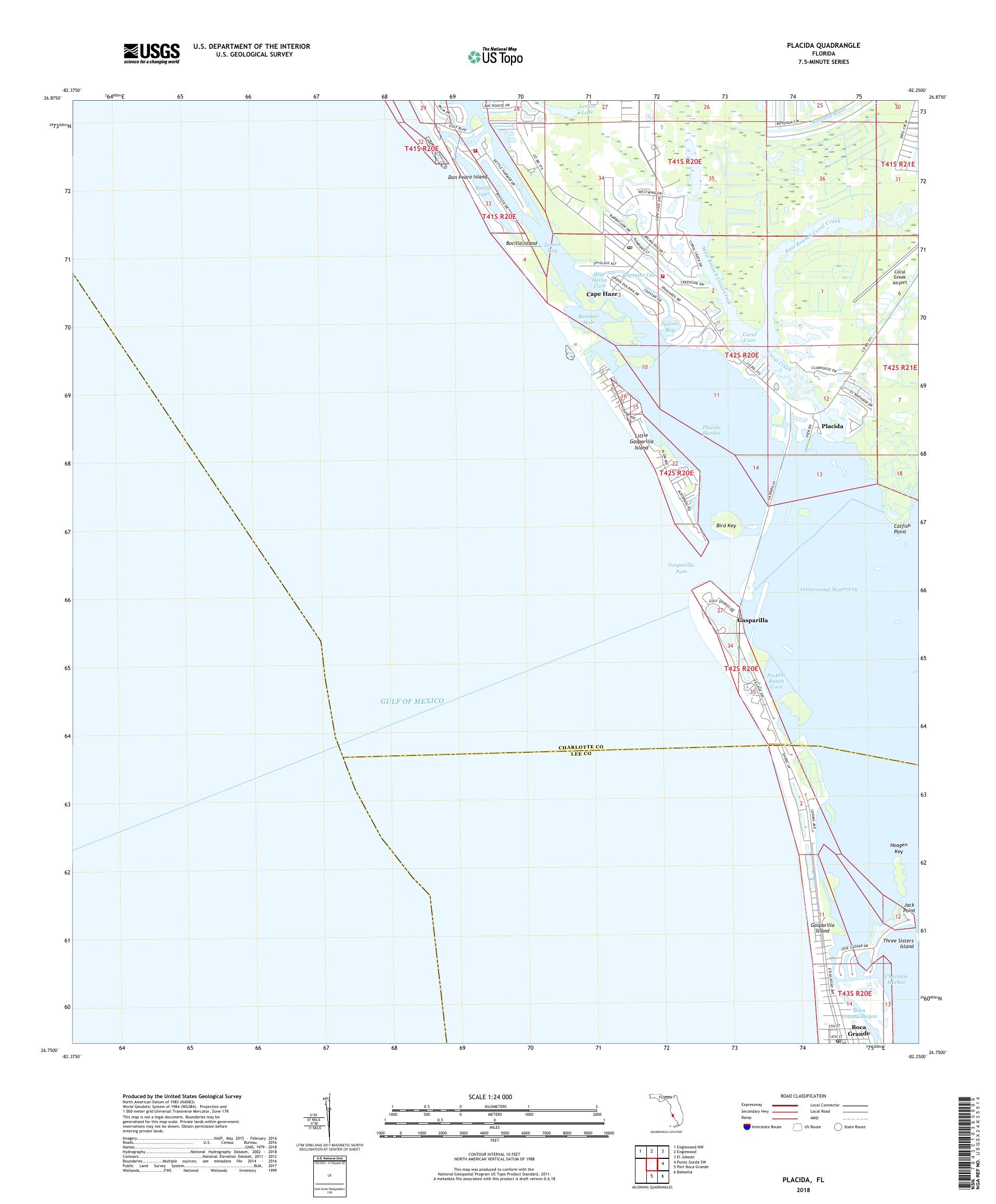 MyTopo Placida, Florida USGS Quad Topo Map