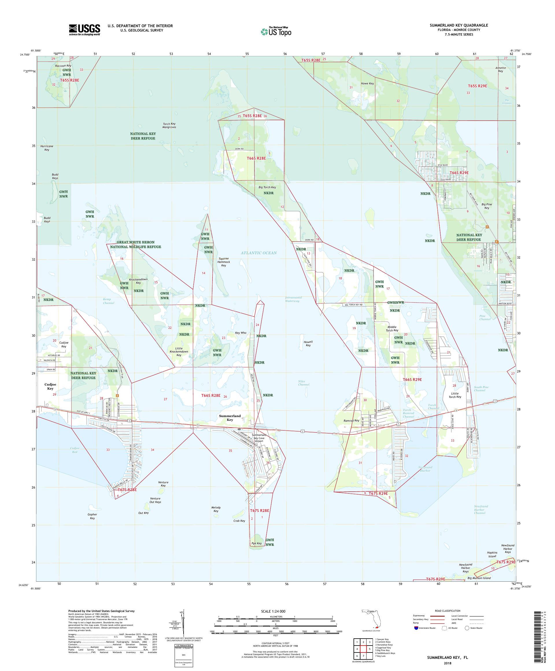 MyTopo Summerland Key, Florida USGS Quad Topo Map
