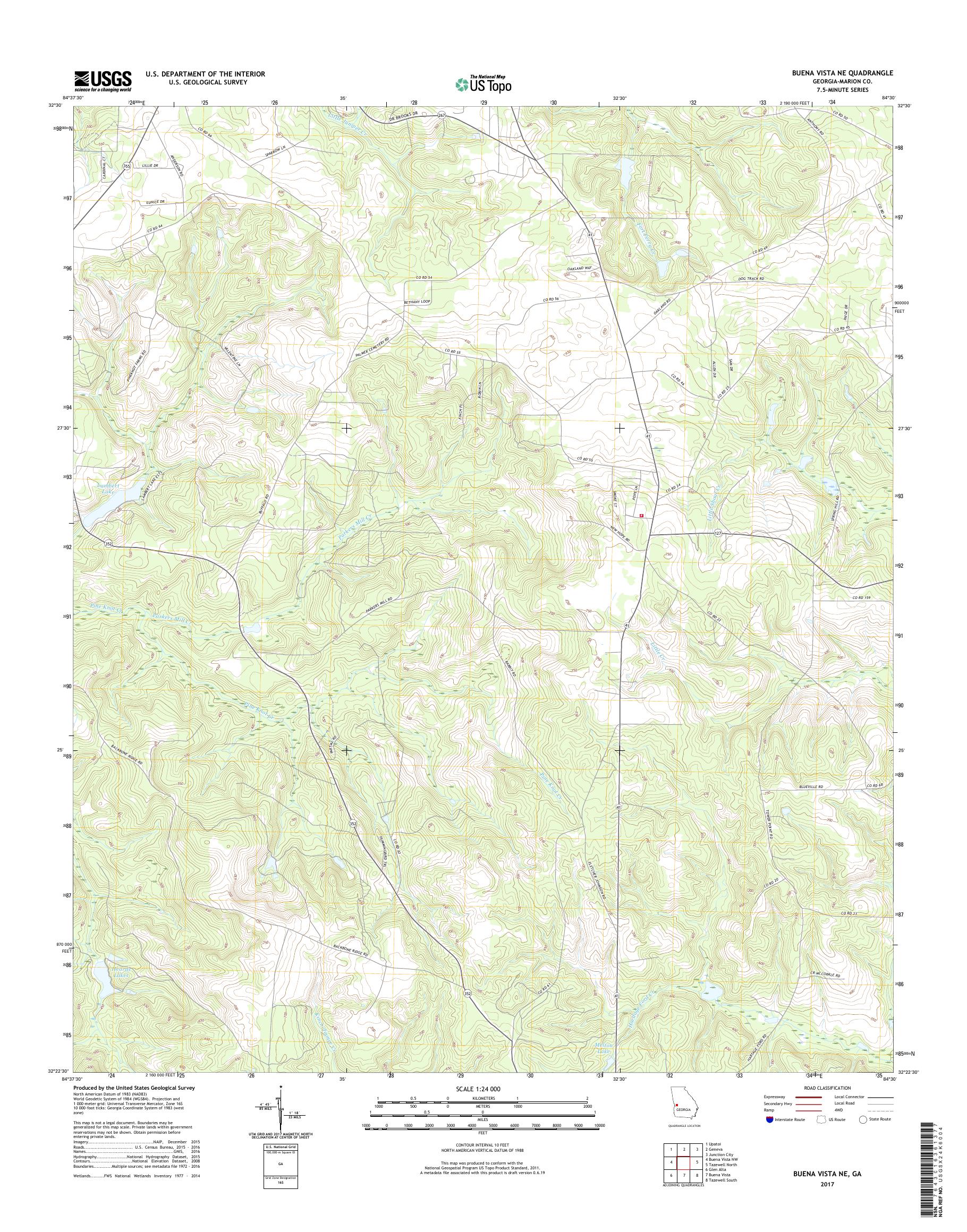 MyTopo Buena Vista NE, USGS Quad Topo Map