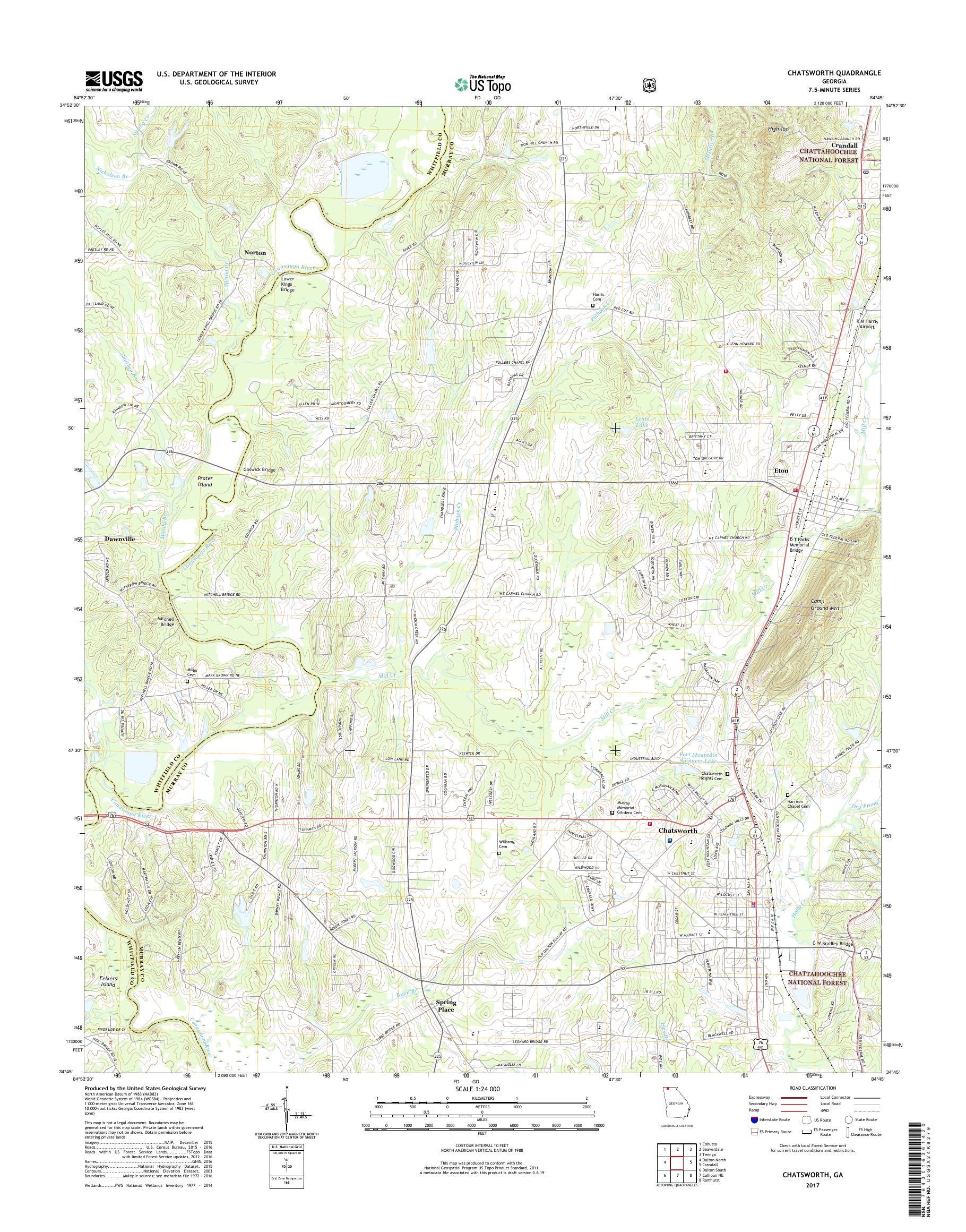 MyTopo Chatsworth, USGS Quad Topo Map