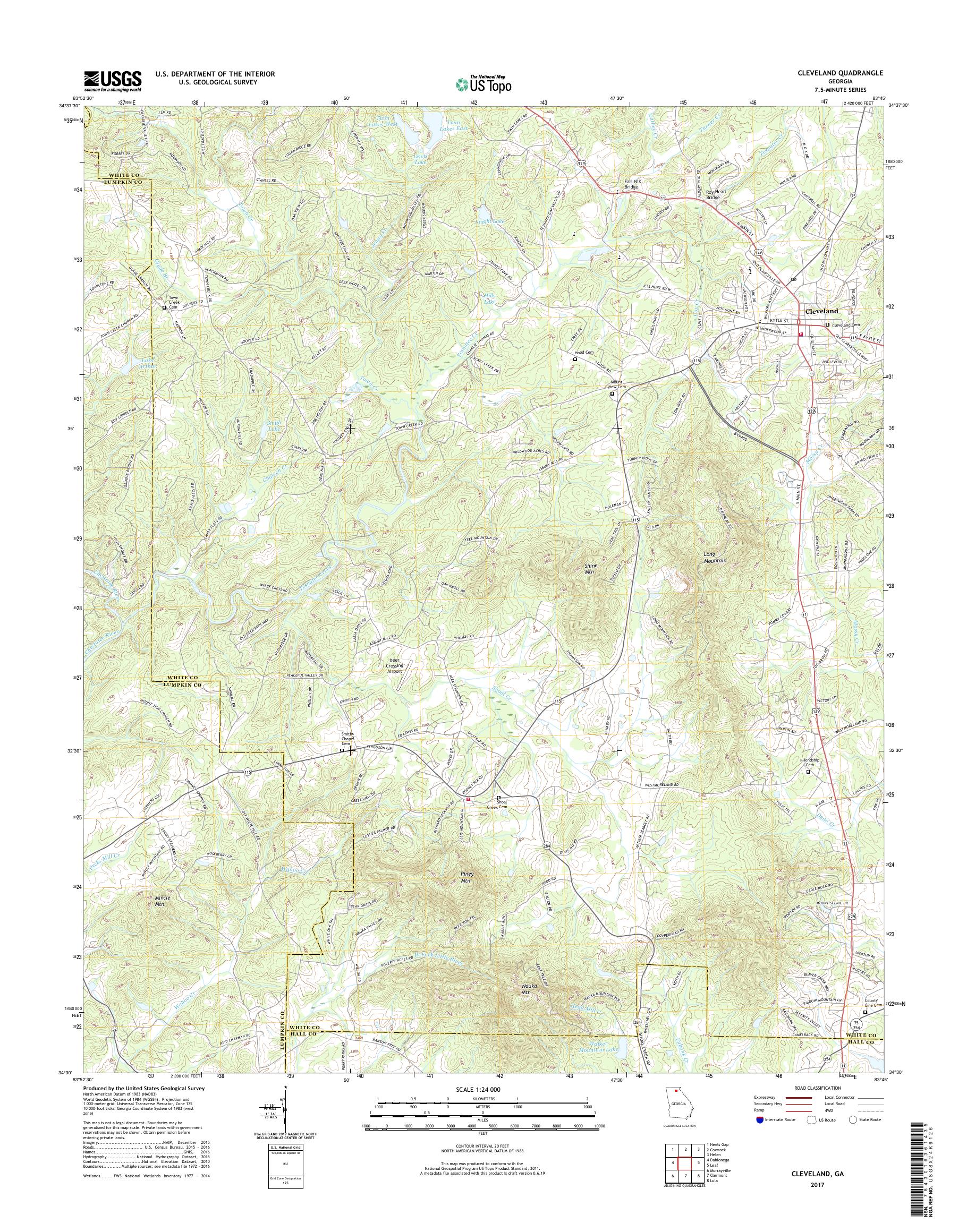 MyTopo Cleveland, USGS Quad Topo Map