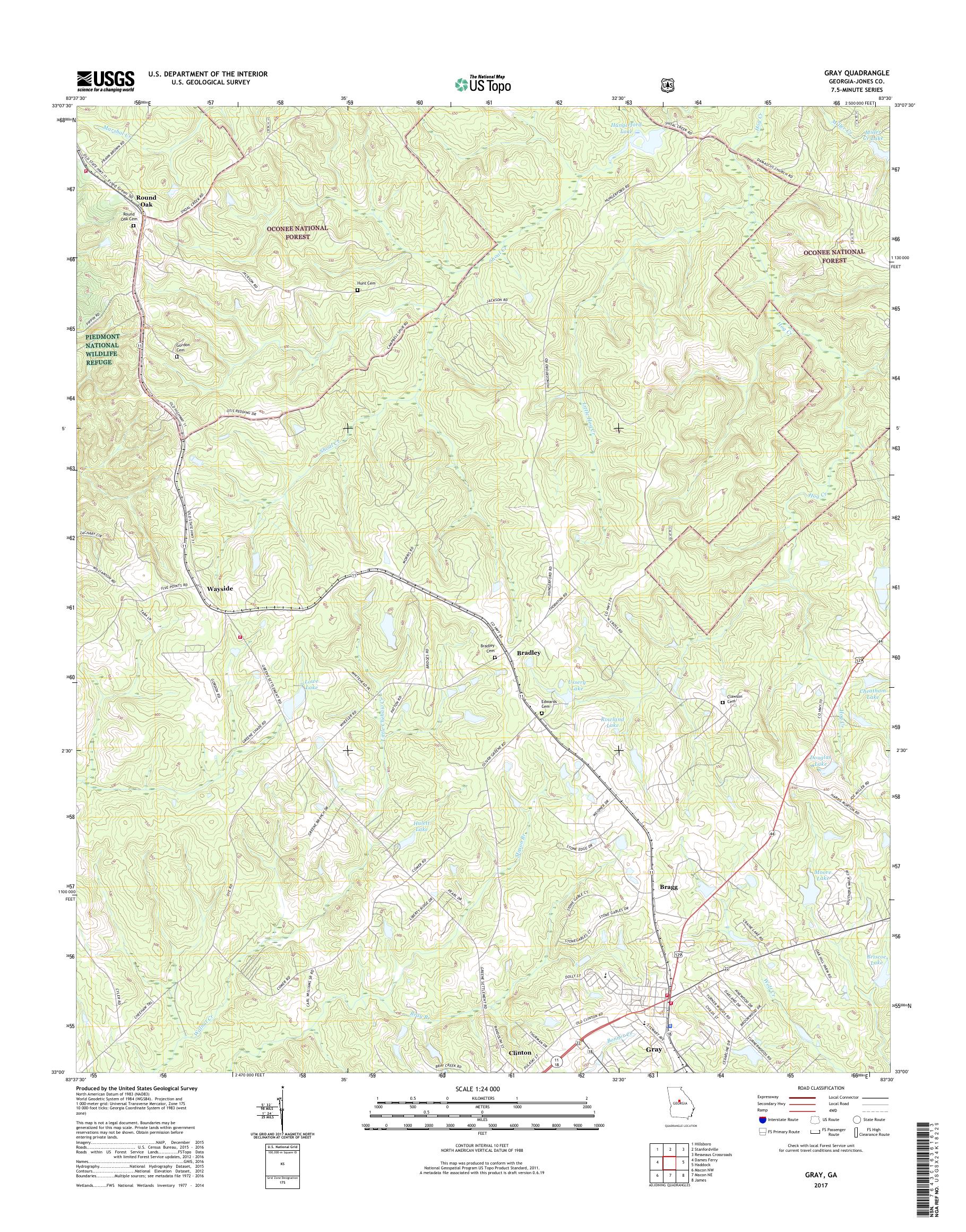 MyTopo Gray, USGS Quad Topo Map