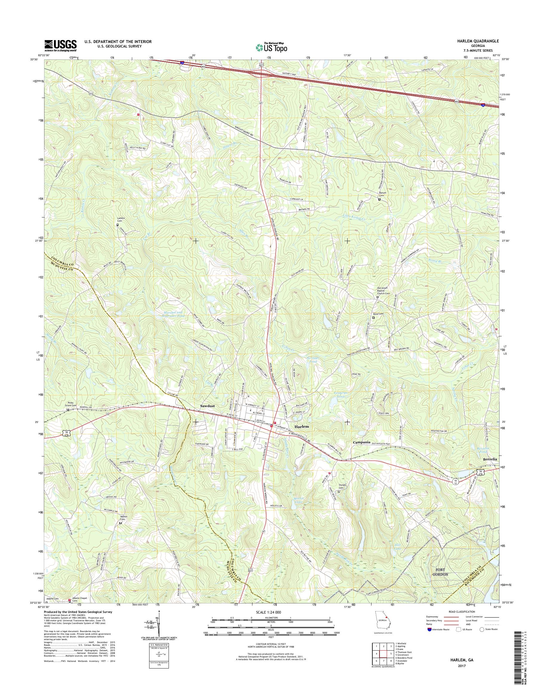 MyTopo Harlem, USGS Quad Topo Map