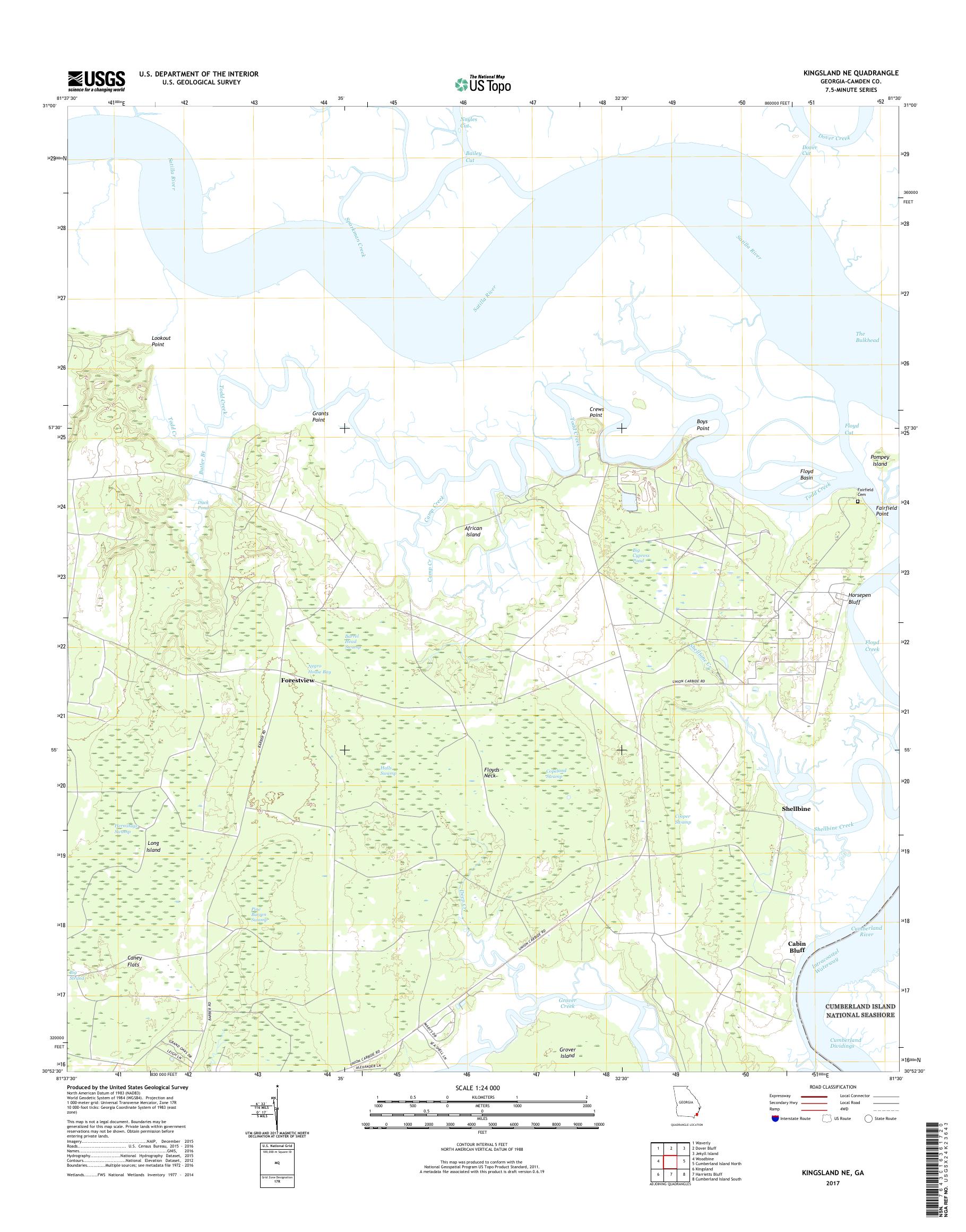MyTopo Kingsland NE, USGS Quad Topo Map