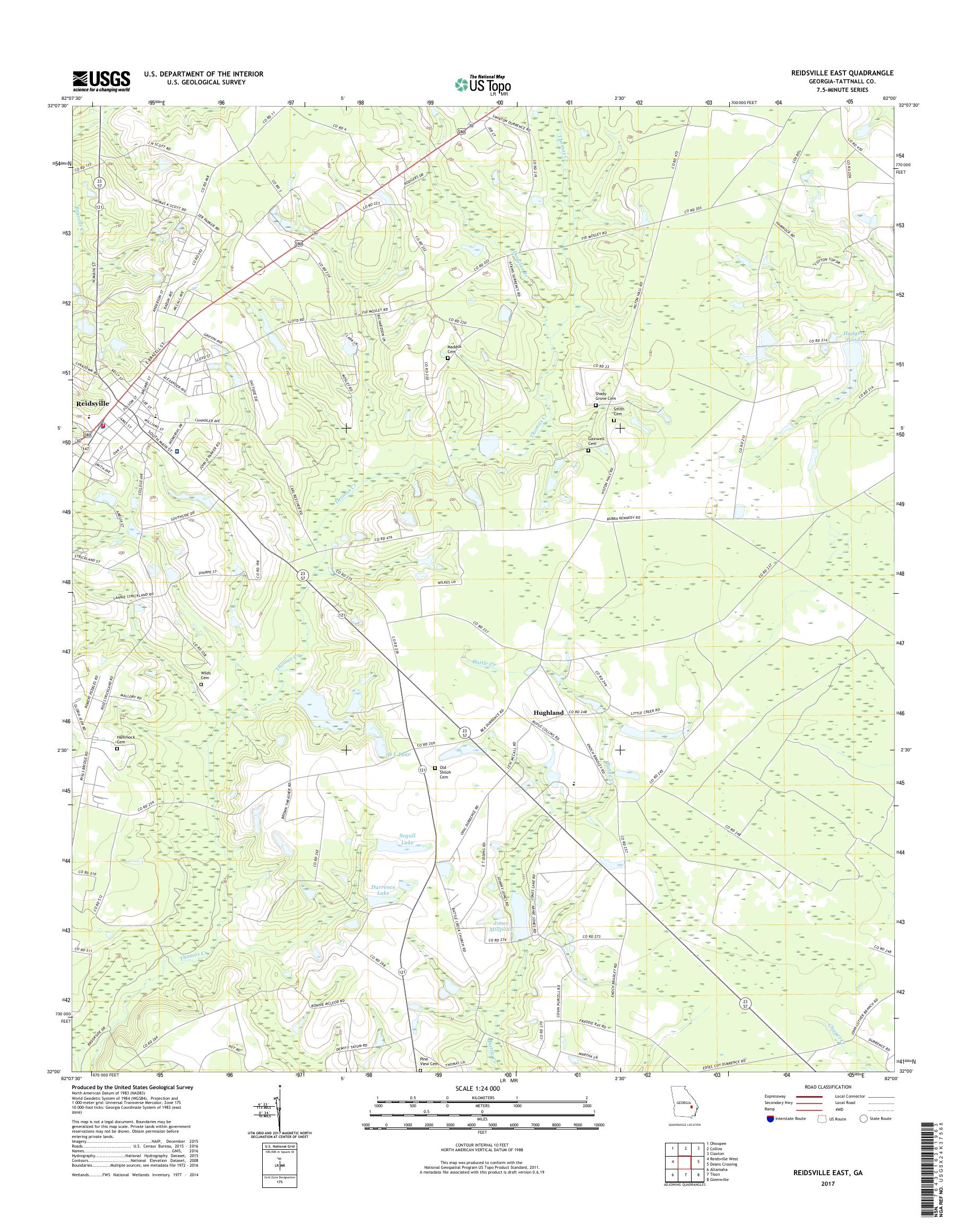 MyTopo Reidsville East, USGS Quad Topo Map