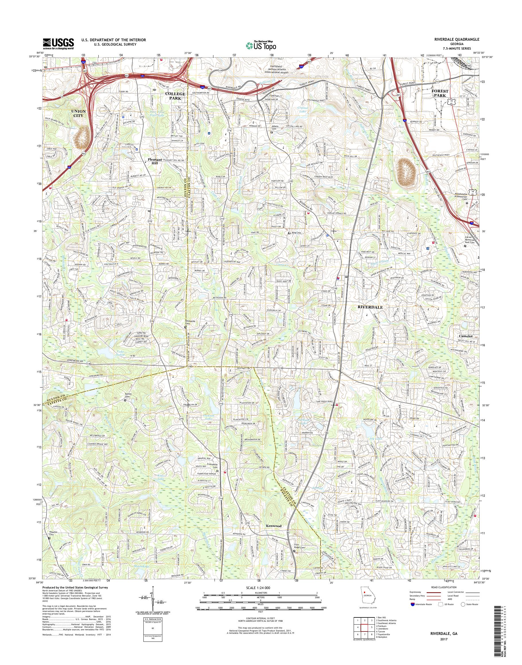 MyTopo Riverdale, USGS Quad Topo Map