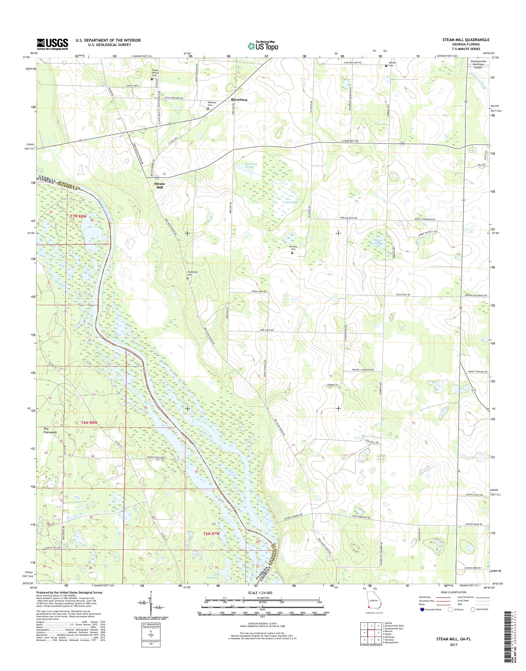 MyTopo Steam Mill, USGS Quad Topo Map