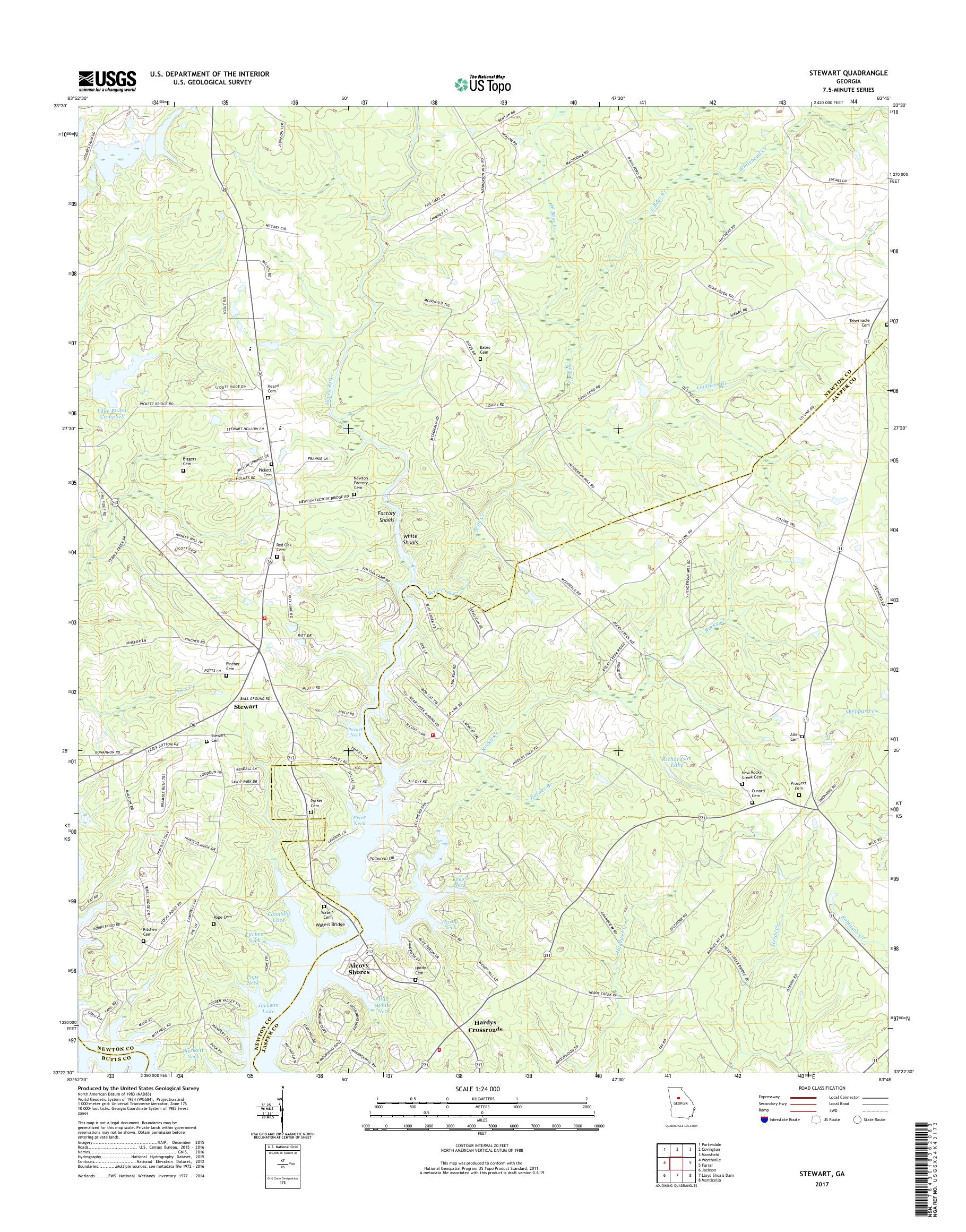 MyTopo Stewart, USGS Quad Topo Map