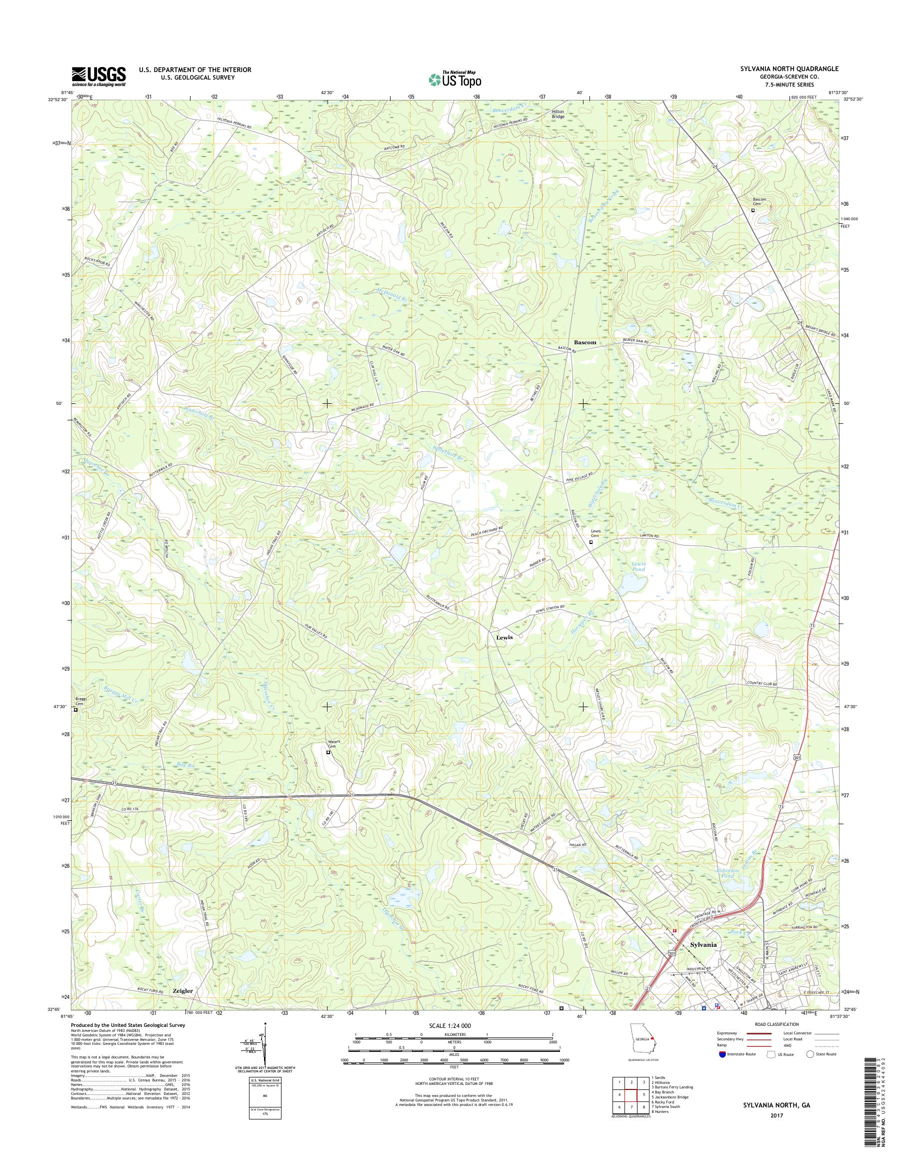MyTopo Sylvania North, USGS Quad Topo Map