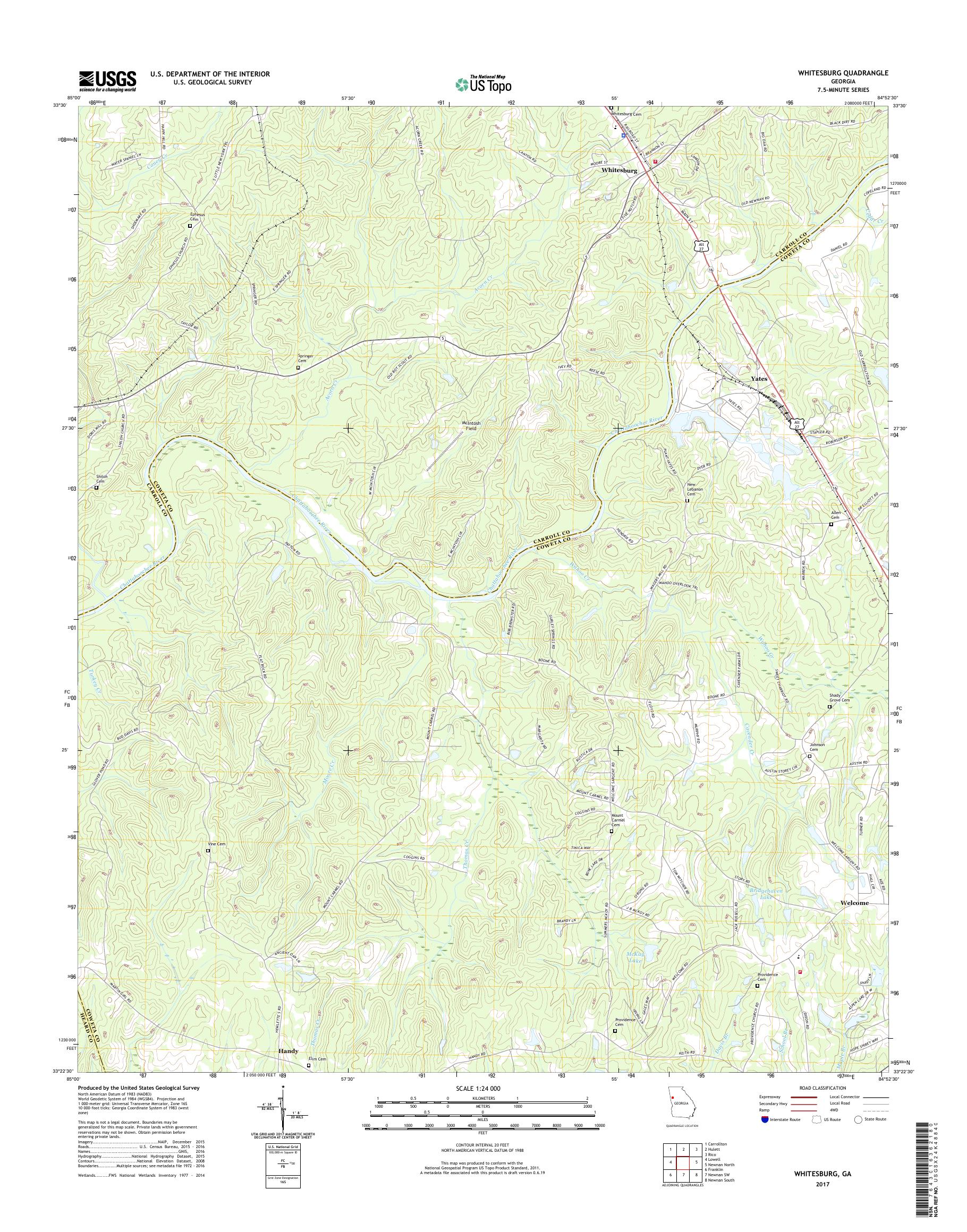 MyTopo Whitesburg, USGS Quad Topo Map