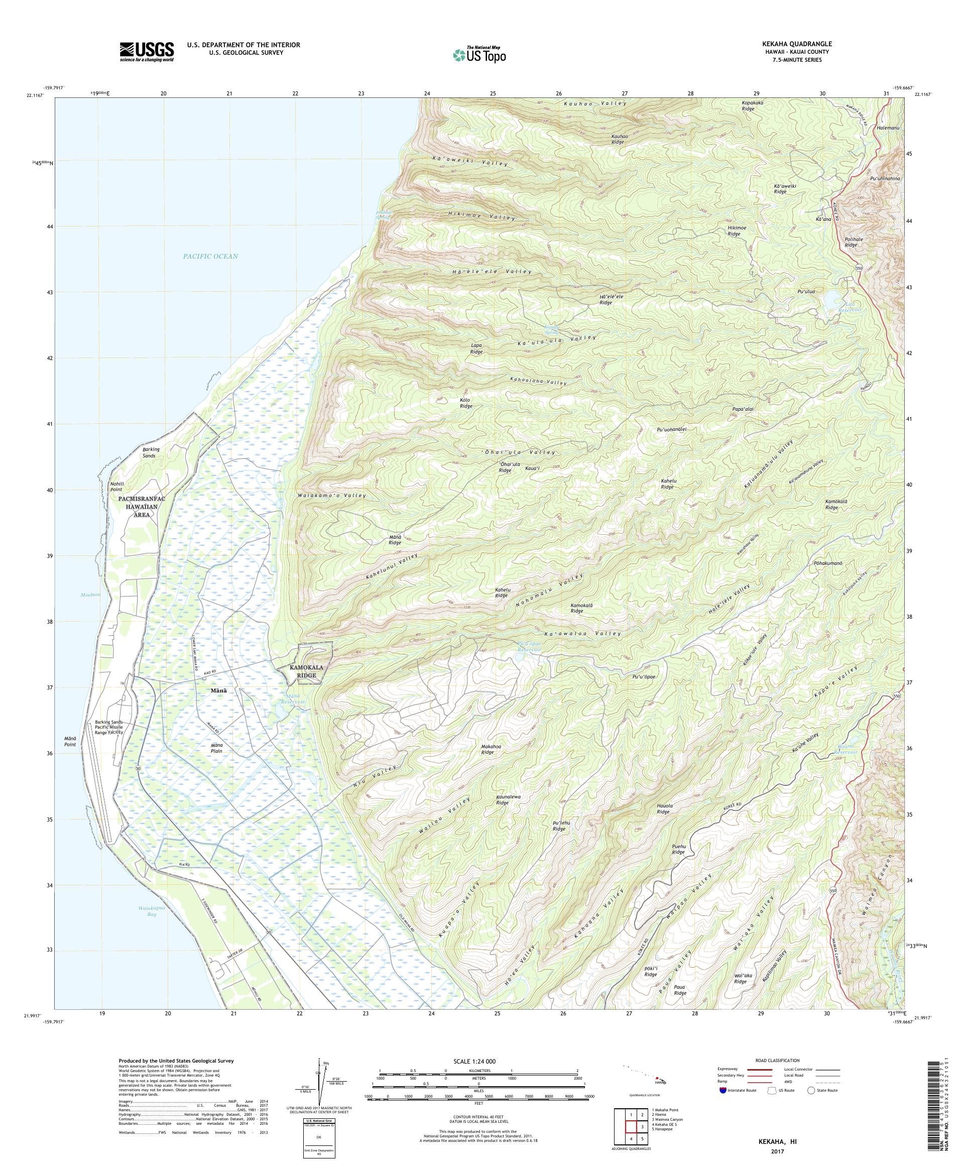 MyTopo Kekaha, Hawaii USGS Quad Topo Map