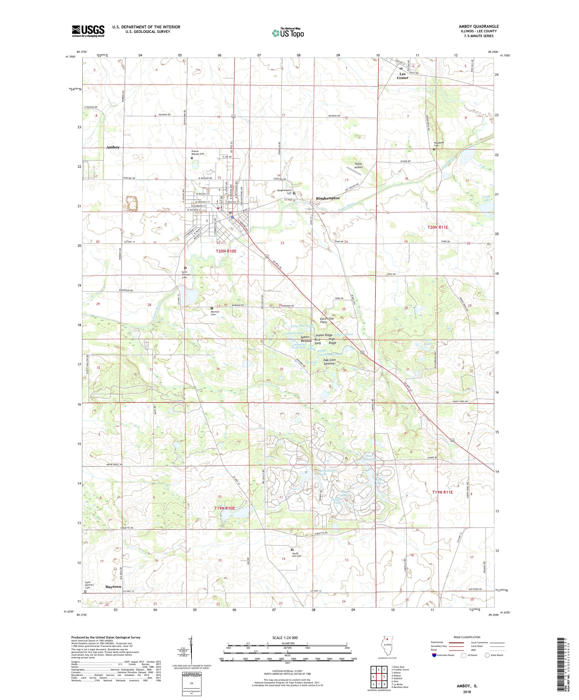 MyTopo Amboy, Illinois USGS Quad Topo Map