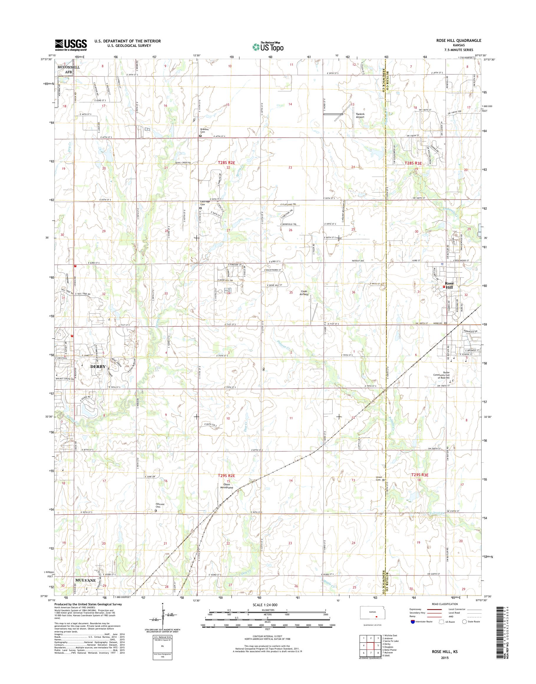 Rose Hill Ks Map