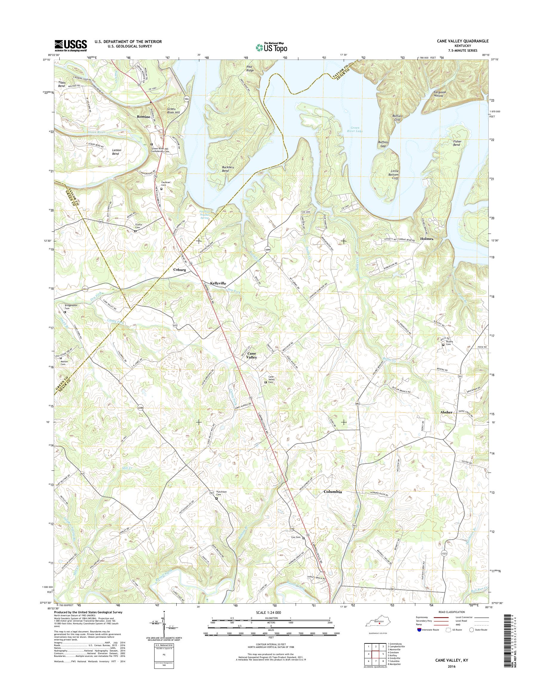 Cane Ridge Kentucky Map