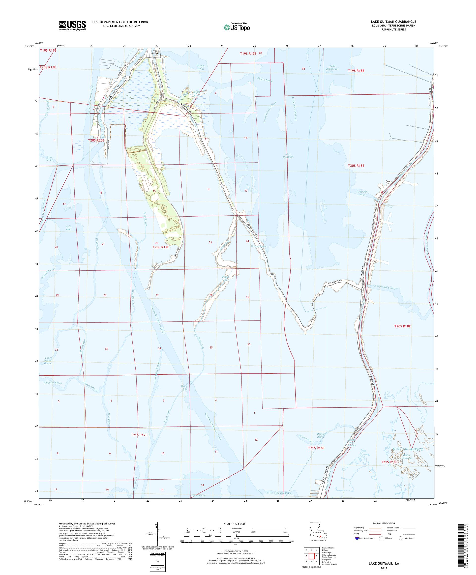 MyTopo Lake Quitman, Louisiana USGS Quad Topo Map