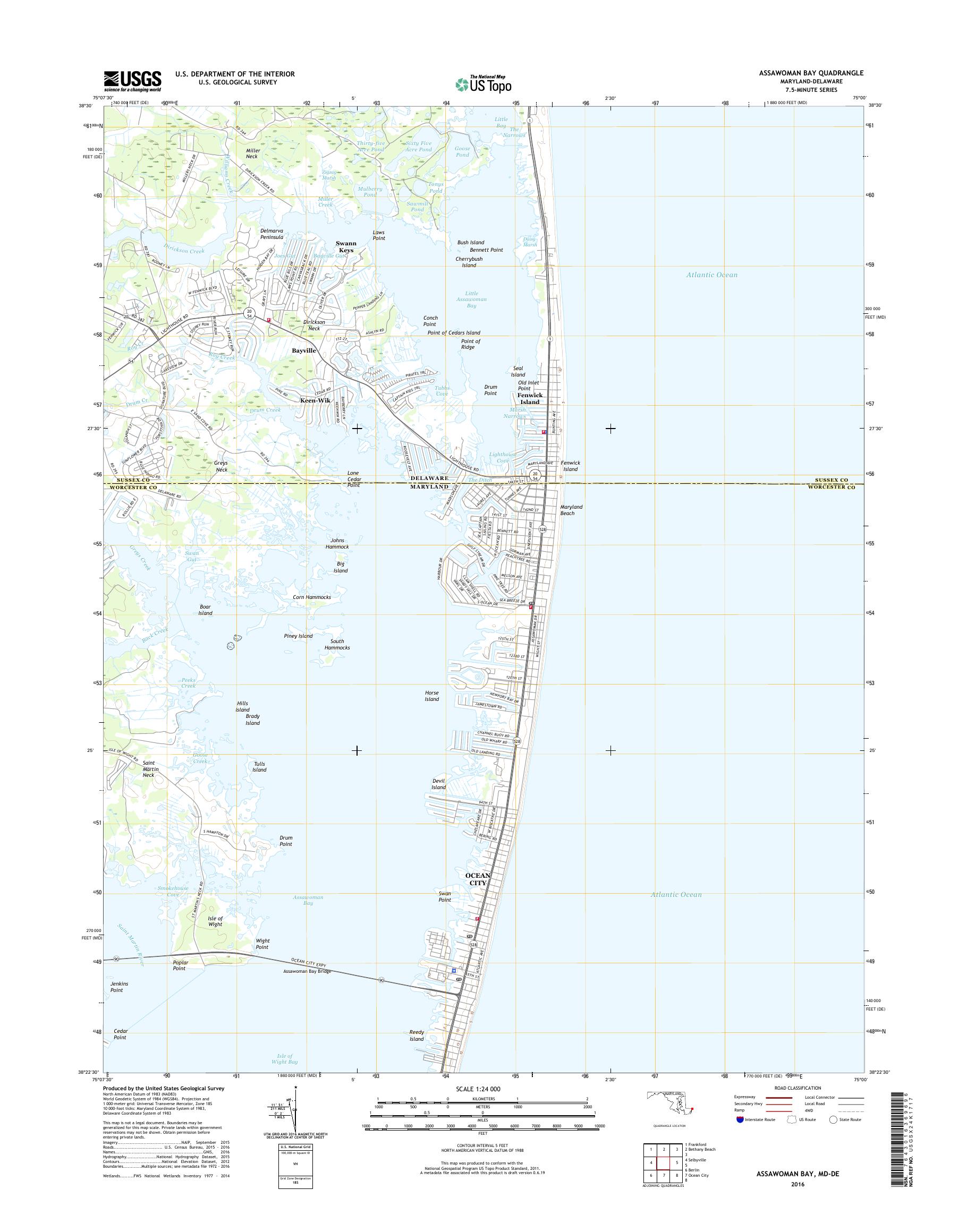 Assawoman Bay Chart Maps