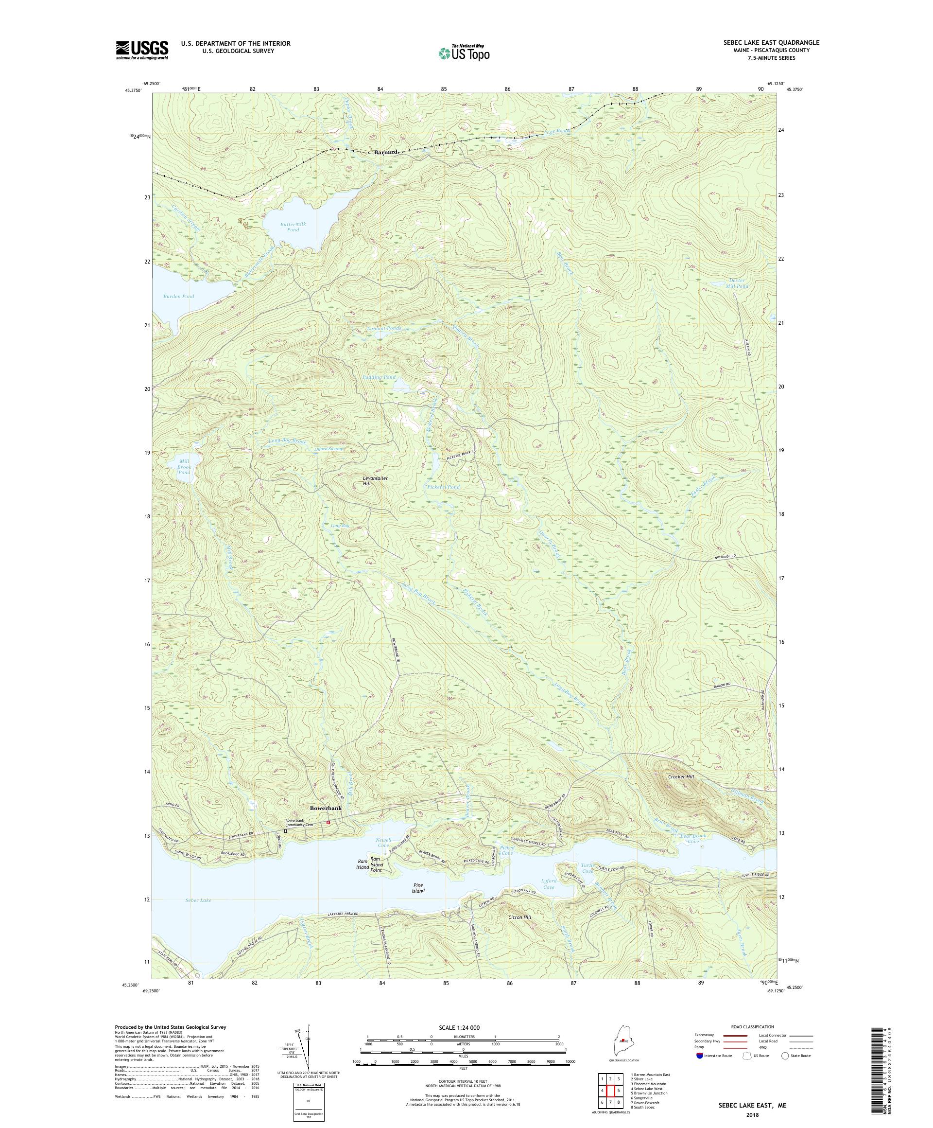 mytopo-sebec-lake-east-maine-usgs-quad-topo-map