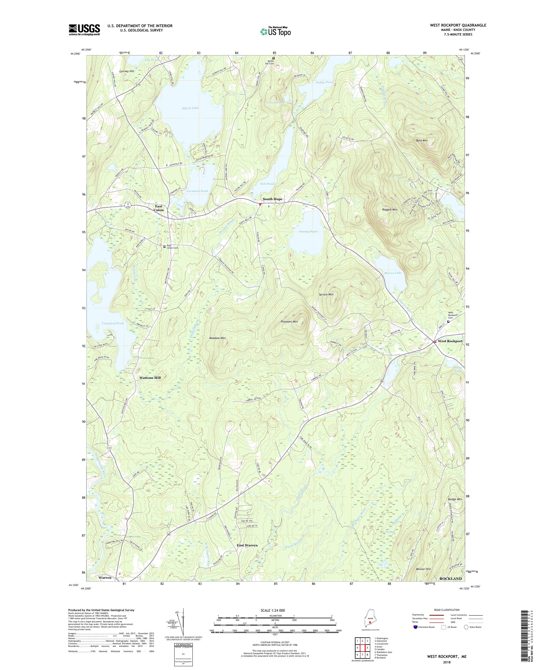MyTopo West Rockport, Maine USGS Quad Topo Map