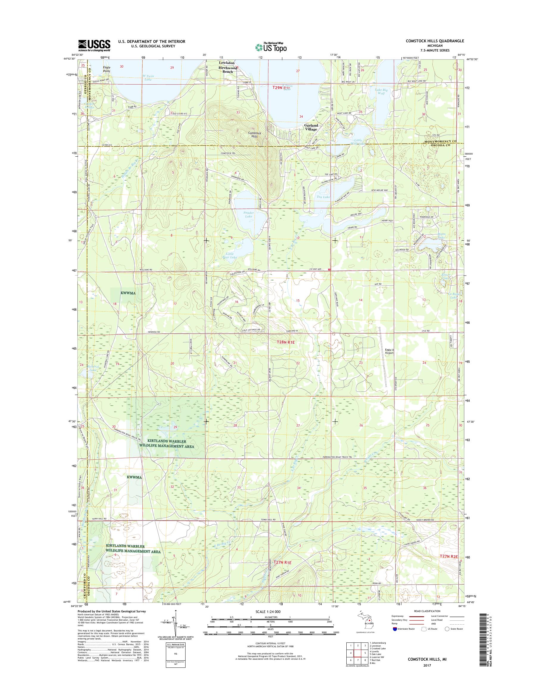 MyTopo Comstock Hills, Michigan USGS Quad Topo Map