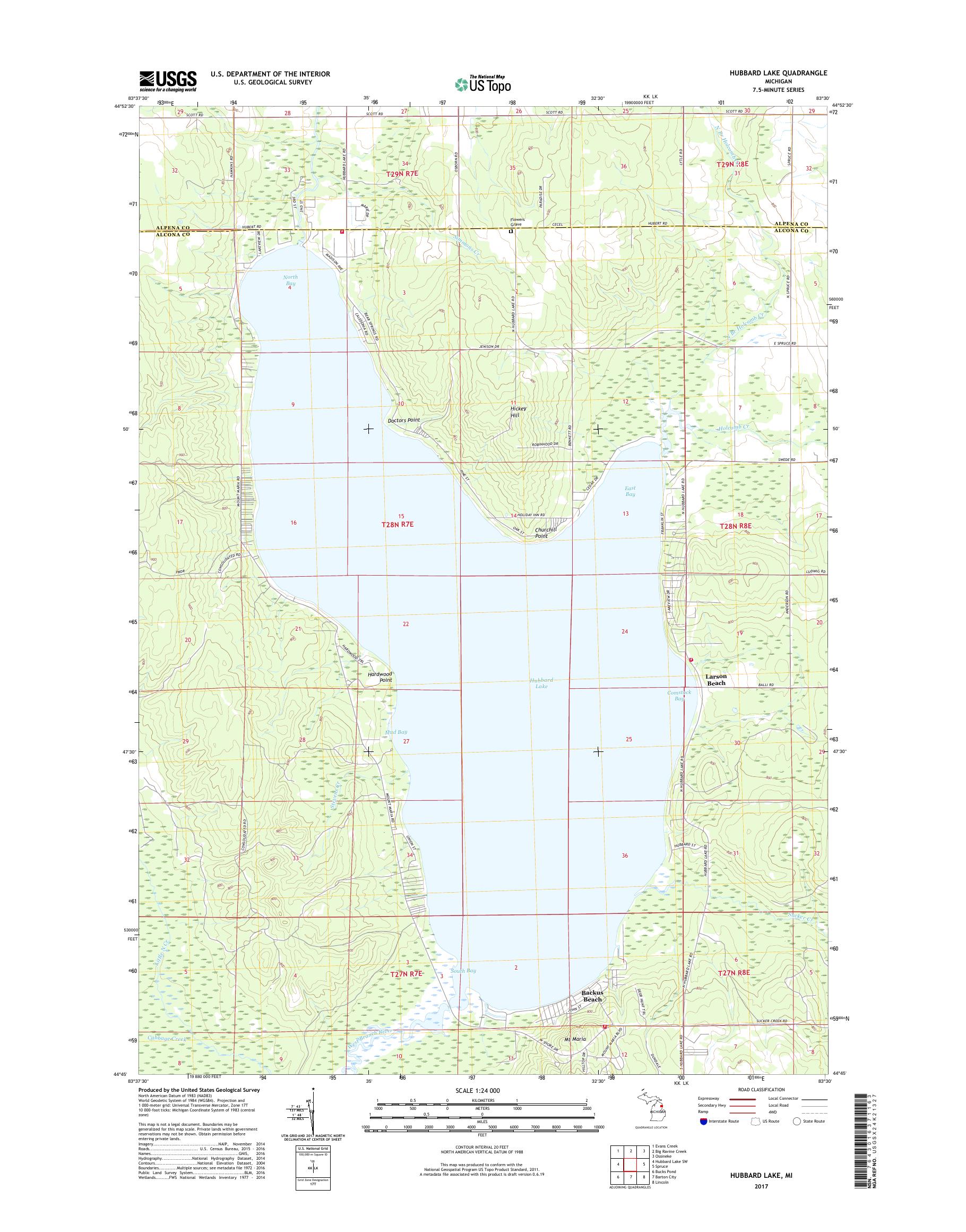 mytopo-hubbard-lake-michigan-usgs-quad-topo-map
