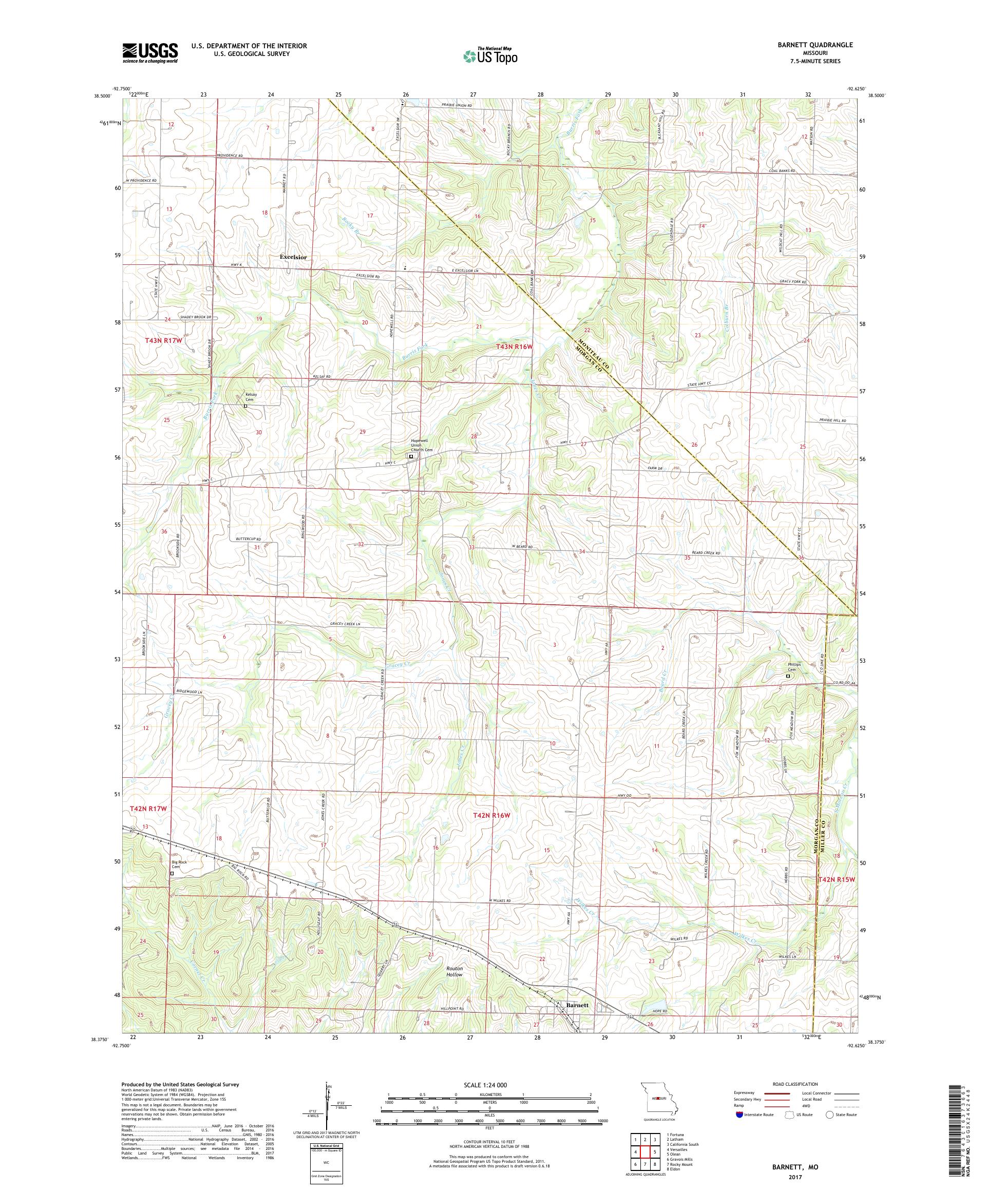 MyTopo Missouri USGS Quad Topo Map
