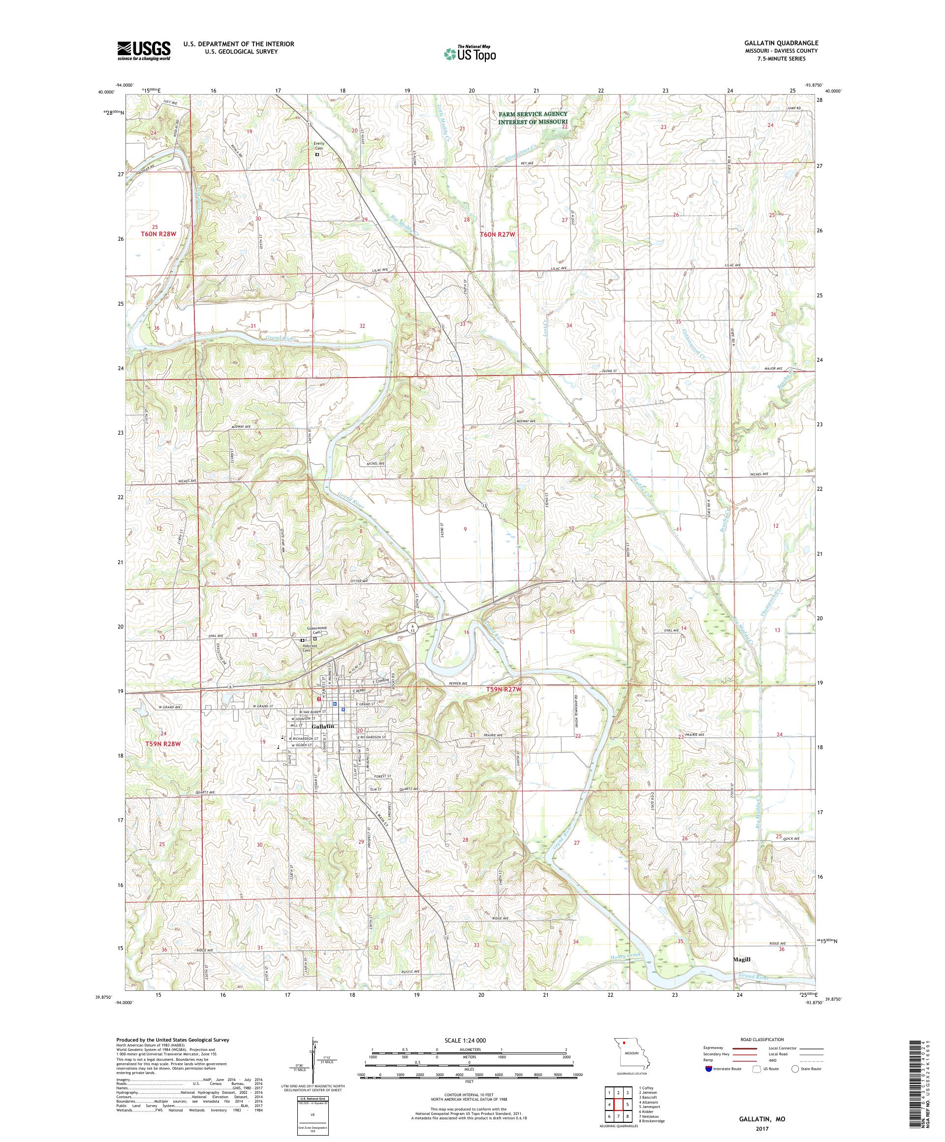 MyTopo Gallatin, Missouri USGS Quad Topo Map